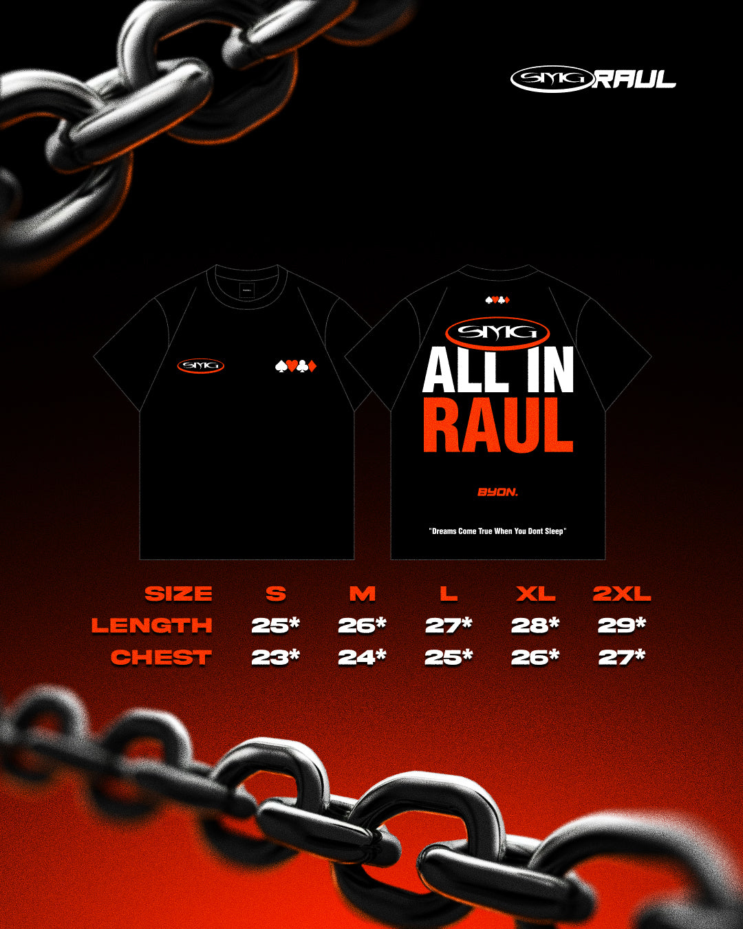 SMG X RAUL : " ALL IN " BYON6 , UNISEX
