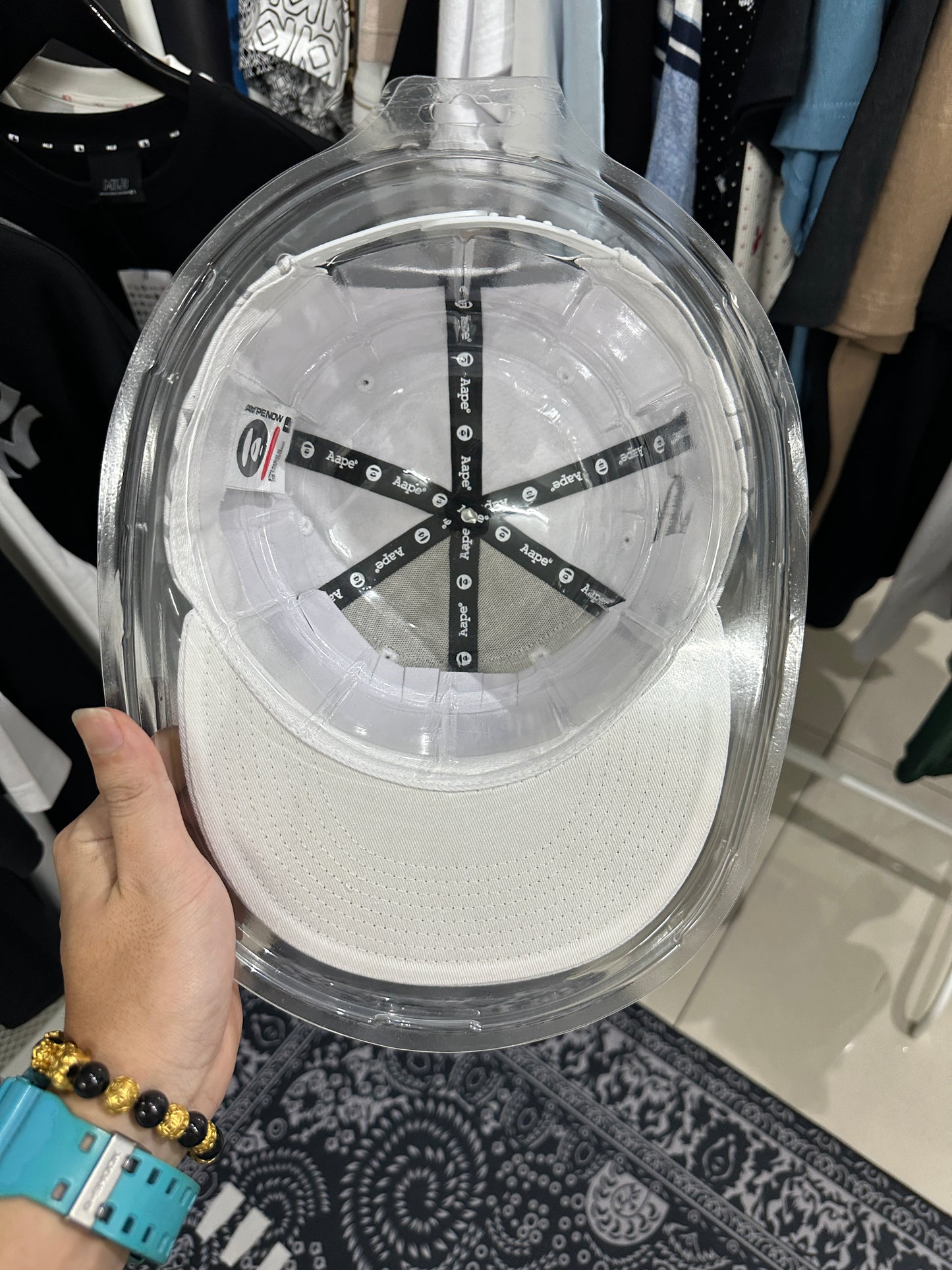 AAPE by BAPE 6 Panel Reflective Snapback