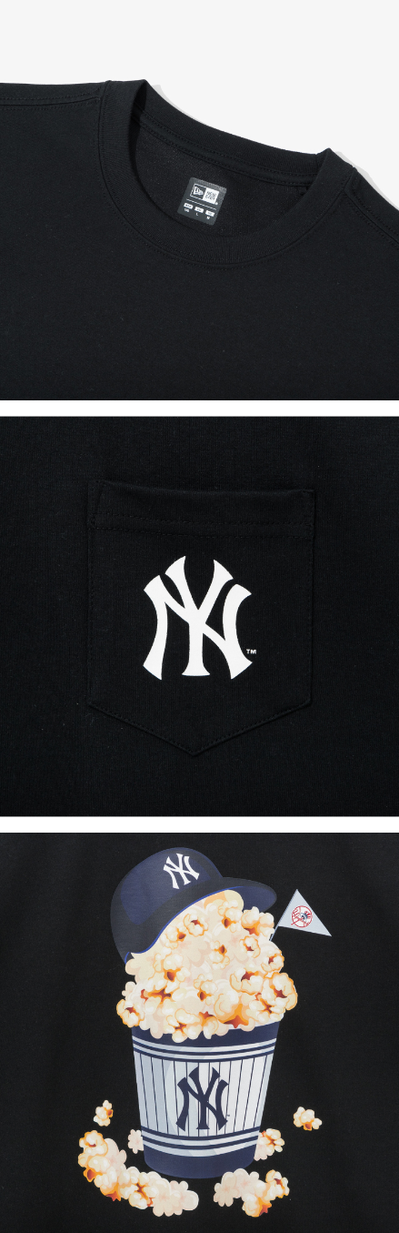 MLB Cool Era Fabric Popcorn Snack Tee Black